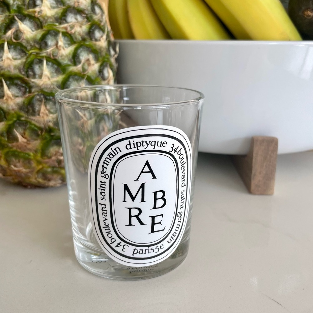 Empty Diptyque Ambre 6.5oz vessel candle jar